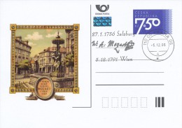 Czech Rep. / Postal Stat. (Pre2006/10cp) Wolfgang Amadeus Mozart - 250th Birth Anniversary, Commemorative Postmark - Ansichtskarten