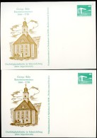 DDR PP18 B2/008 2 Privat-Postkarten FARBVARIATIONEN Kirche Schmiedeberg 1988  NGK 8,00 € - Private Postcards - Mint