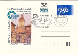 Czech Rep. / Postal Stat. (Pre2007/01cp) REGIONTOUR Brno 2007 - Fair Tourism; Visit "The Lost World" - Cartes Postales