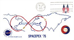 SPACE - USA- 1975- SOYUZ APOLLO  SPECPEX 75   COVER WITH  CAPE CANAVERAL   POSTMARK - Estados Unidos