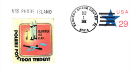 SPACE - USA- 1994- TRIDNET POSEIDON US RHODE ISLAND /SUBMARINE COVER WITH LARGE KENNEDY SPACE CENTRE  POSTMARK - Submarinos