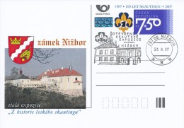 Czech Rep. / Postal Stat. (Pre2007/11cp) 100 Years Of Scouting, Opening Scout Exhibition At The Castle Nizbor - Postales