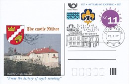 Czech Rep. / Postal Stat. (Pre2007/12cp) 100 Years Of Scouting, Opening Scout Exhibition At The Castle Nizbor - Postales