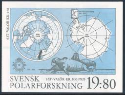 SWEDEN/Schweden 1989 Arctic And Antarctic, Swedish Polar Research Booklet** - Onderzoeksprogramma's