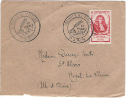 FRANCIA - France - 1947 - Journée Du Timbre - Paris - Home Made FDC - Viaggiata Per Noyal-sur-Vilaine - ....-1949