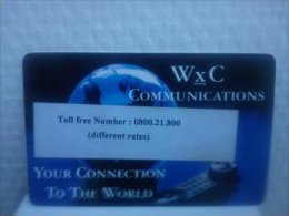 Prepaidcard WX C Communications With Sticker 300 BEF Used Rare - Cartes GSM, Recharges & Prépayées