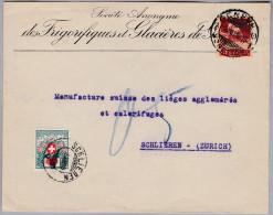 Heimat CH ZH SCHLIEREN 1919-12-05 Portomarke Auf Brief Von Glacières De Genève - Taxe