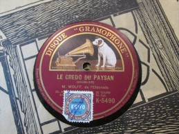 78 Tours L Angelus De La Mer - Le Credo Du Paysan  - M Wolff - K5490 - 78 Rpm - Gramophone Records