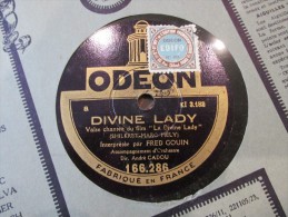 78 Tours Valse Amoureuse - Divine Lady - Fred Gouin - Odeon 166286 - 78 T - Disques Pour Gramophone