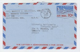 USA/Italy AEROGRAMME 1959 - 2c. 1941-1960 Lettres