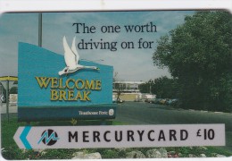 Paytelco, PYTH007, Welcome Break, Mint, 2 Scans.  5PTHC - [ 4] Mercury Communications & Paytelco