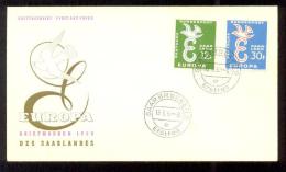 1958 SAAR (GERMANY) EUROPA CEPT FDC - FDC