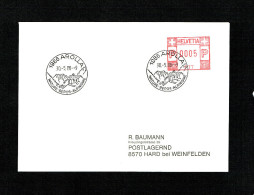 SUISSE FLAMME MECANIQUE Noir : 1986 AROLLA  . DU 30.5.1988 - Postage Meters