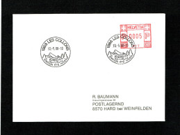 SUISSE FLAMME MECANIQUE Noir : 1988  LES COLLONS . DU 30.5.1988 - Postage Meters