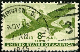 STATI UNITI D’AMERICA, UNITES STATES OF AMERICA, USA, POSTA AEREA, 1944, USATO, Mi 501, Scott C26, YT PA27 - 2a. 1941-1960 Used