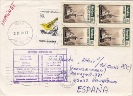 MARAMURES WOODEN CHURCH, ORIOLE BIRD, STAMPS ON COVER, 1998, ROMANIA - Storia Postale