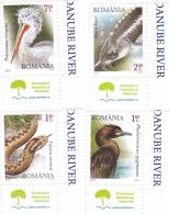 Protected Fauna Of The Danube River,birds Pelican,fish,snake,2010  MNH ** Mint Full Set +tabs Rare!!, - Romania. - Unused Stamps