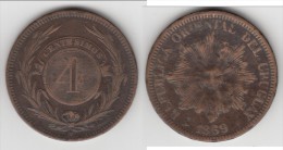 ****  URUGUAY - 4 CENTESIMOS 1869 **** EN ACHAT IMMEDIAT !!! - Uruguay