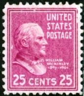 STATI UNITI D’AMERICA, UNITES STATES OF AMERICA, USA,  WILLIAM MCKINLEY, 1938, NUOVO (MNG), Mi 436A, Scott 829, YT 394 - Ungebraucht