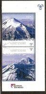 2009 México Volcanoes Preservación De Zonas Polares Y Glaciares Popocatepetl And Iztaccihuatl Volcanoes   Vert. Pair MNH - Volcanes