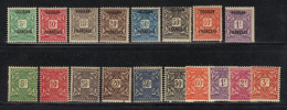 SOUDAN N° Taxes 1 à 8 & 11 à 20 * - Unused Stamps
