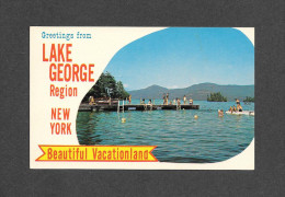 LAKE GEORGE - NEW YORK - GREETINGS FROM LAKE GEORGE - BEAUTIFUL VACATIONLAND - PUB. BY GLENS FALLS TOY - Lake George