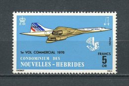 HEBRIDES 1976 N° 424 ** Neuf = MNH  Superbe Cote 30 € Concorde Avions Planes Transports 1er Vol Paris Dakar Rio - Ungebraucht