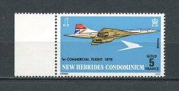 HEBRIDES 1976 N° 425 ** Neuf = MNH  Superbe Cote 30 € Concorde Avions Planes Transports 1er Vol Paris Dakar Rio - Ungebraucht