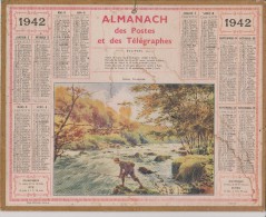 CALENDRIER 1942 - ALMANACH Des POSTES Et Des TELEGRAPHES - Suisse Normande - Complet - Département 35. - Grand Format : 1941-60