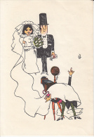 452FM- WEDDING, BRIDE AND GROOMTAKING PHOTO, ORNAMENTAL TELEGRAMME, HUNGARY - Télégraphes