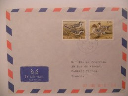 Islande Lettre De Reykjavic 1986 Pour Cannes - Cartas & Documentos