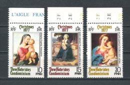 HEBRIDES 1977 N° 524/526 ** Neufs = MNH  Superbes Cote 2,80 € Noël Christmas Tableaux Peintures Paintings Madone Vierge - Unused Stamps