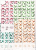 Feuilles Des Préo N°150 à 153 : 34 Timbres De Chaque - Feuilles Complètes