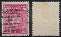 Italy Occupation Of Slovenia 1941 Porto Stamp, Error - Moved Overprint, MH (*) - Lubiana