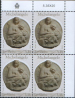 San Marino 2014 450 Anniv. Morte Di Michelangelo 1v In Quartine Complete Set  ** MNH - Neufs