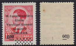Italy Occupation Of Slovenia 1941 Definitive, Error - Overprint On The Back, MH (*) - Lubiana