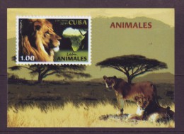 2011.21 CUBA 2011 SPECIAL SHEET. ANIMALES. LEON. LION. - Neufs