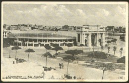 EGYPT STADION STADIUM FOOTBALL SOCCER DAMAGED OLD POSTCARD 1936 - Alexandria