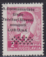 Italy Occupation Of Slovenia 1941 Definitive, Error - Moved Overprint, MNH (**) - Lubiana