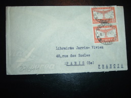 LETTRE PAR AVION POUR FRANCE TP AVION 30C X2 OBL. 13 MAY 47 AEROPOSTAL B.A. ARGENTINA - Storia Postale