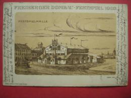 Freiberg - Künstlerkarte (KM May) Festspielhalle D. Freiberger Dombau Festspieles 1903 / Strassenbahn - Freiberg (Sachsen)
