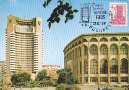 2054A, THE ROMANIAN REVOLUTION, CM MAXI CARD, MAXIMUM CARD, 1989, ROMANIA. - Cartes-maximum (CM)