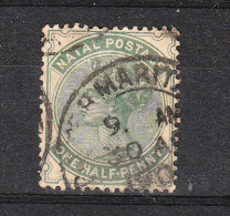 Natal   -   1882-89.    Queen Victoria. One Half Penny.  Green - Natal (1857-1909)