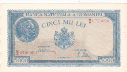 2058A,  BANKNOTE, 5000, CINCI MII LEI, 20 DECEMVRIE 1945,a- UNC, ROMANIA. - Rumänien