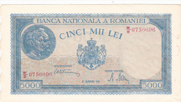 2058A,  BANKNOTE, 5000, CINCI MII LEI, 20 DECEMVRIE 1945,a- UNC, ROMANIA. - Rumania
