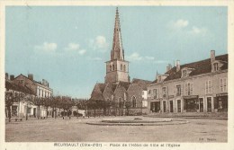 Meursault (21) Place De L'Hôtel De Ville Et L'Eglise - Meursault