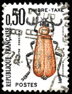 TAXE 1983  -  Y&T  105   -  50c -  Coleoptères  : Pyrochroa -  Oblitéré - 1960-.... Oblitérés