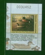 AUSTRALIA 1990 AUSTRALIAN NATIONAL PARKS & WILDLIFE SERVICE WETLANDS CONSERVATION $5 CHESTNUT TEAL DUCK MS NHM - Cinderella