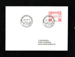 SUISSE FLAMME MECANIQUE Noir : 3914  BLATTEN B. NATERS. DU 30.5.1988 - Postage Meters