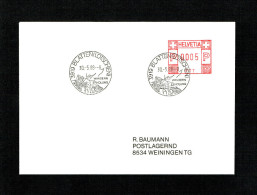 SUISSE FLAMME MECANIQUE Noir : 3919 BLATTEN(LÖTSCHEN). DU 30.5.1988 - Postage Meters